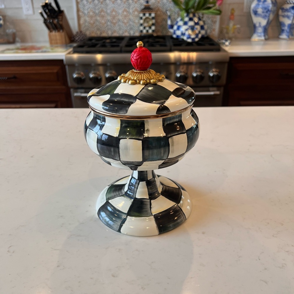 Mackenzie-Childs Courtly Check Curiosity Pot